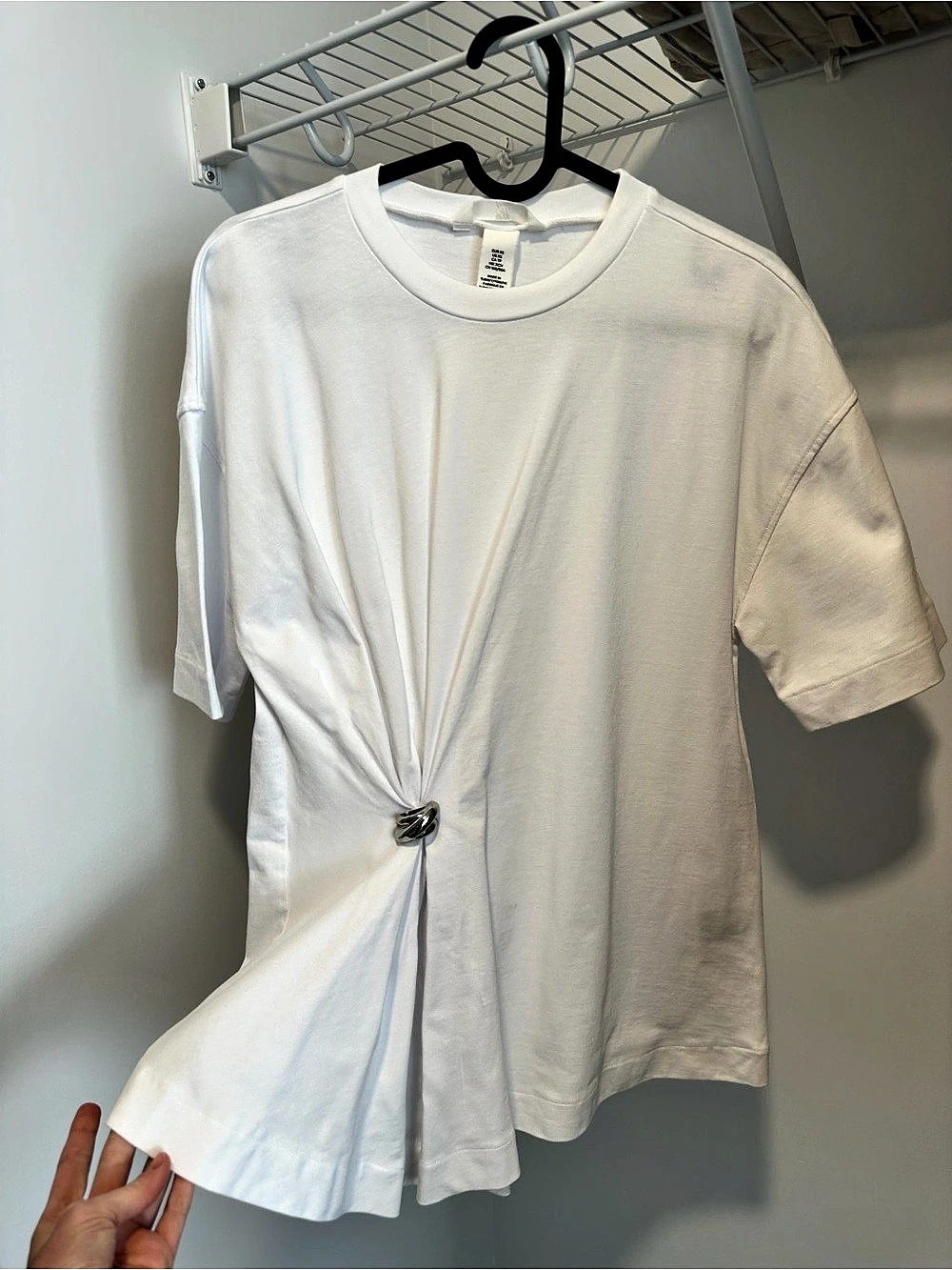 H&M White Short Sleeve Tee Size XS Like New